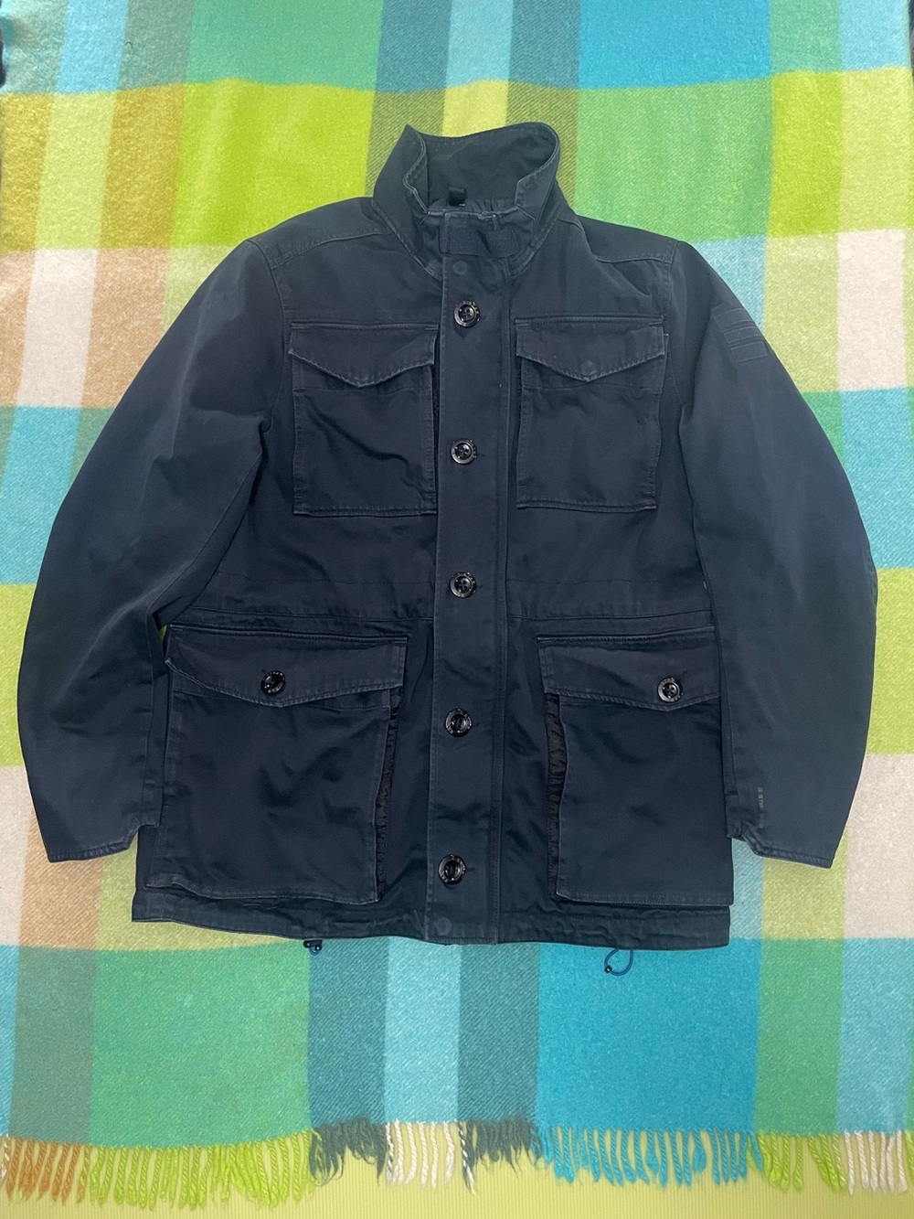 G-STAR Raw Men’s Black Falco Military Parka Field Full Zip Jacket
